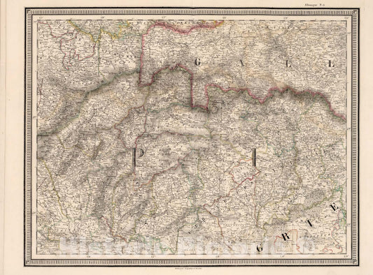 Historic Map : Allemagne No.15, 1857, Vintage Wall Decor