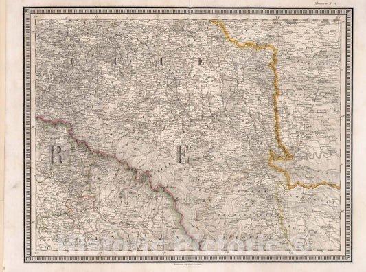 Historic Map : Allemagne No.16, 1857, Vintage Wall Decor
