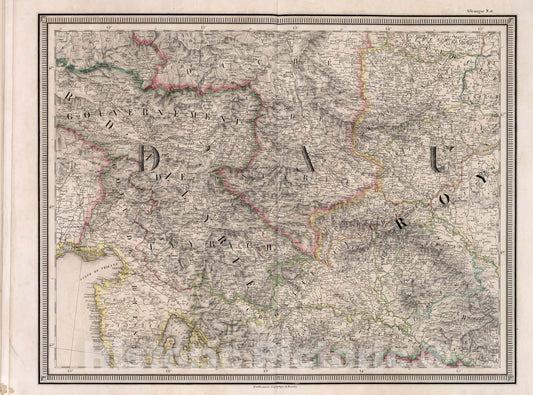 Historic Map : Allemagne No.18, 1857, Vintage Wall Decor