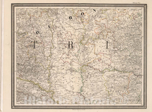 Historic Map : Allemagne No.19, 1857, Vintage Wall Decor