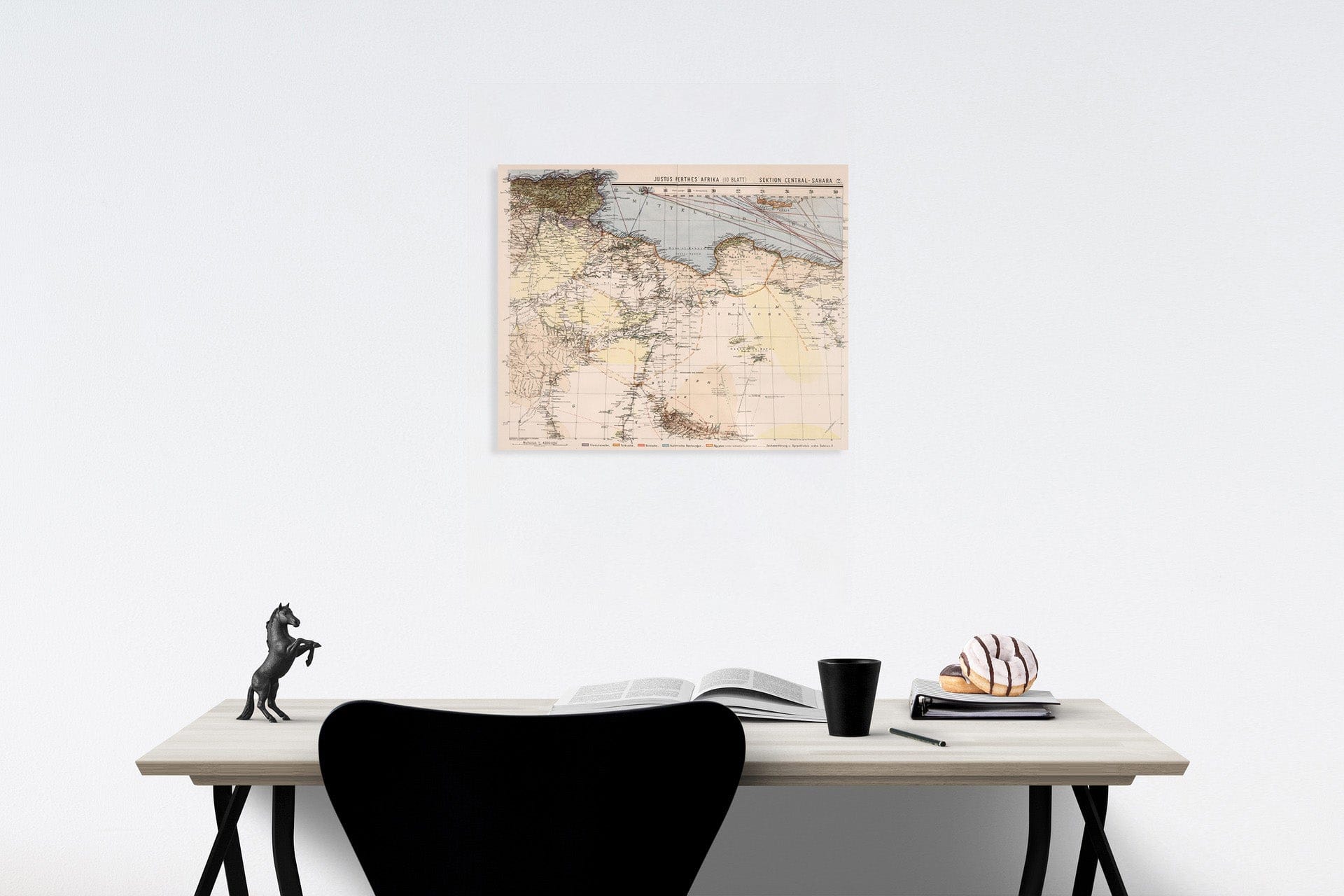 Historic Map : Sektion 2: Central Sahara, 1885, Vintage Wall Decor