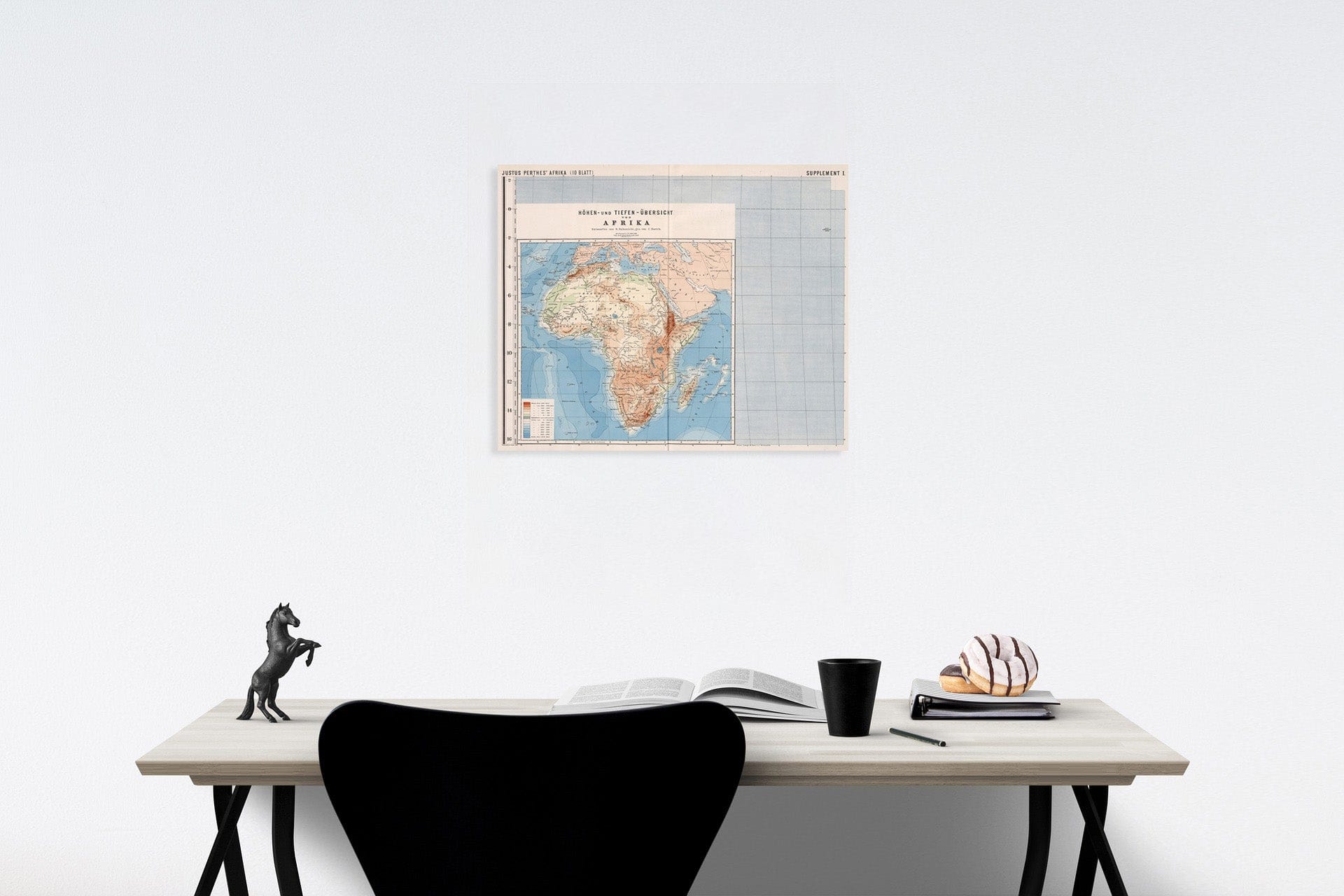 Historic Map : Supplement I. Hohen- und Tiefen-U?bersicht von Afrika, 1886, Vintage Wall Decor