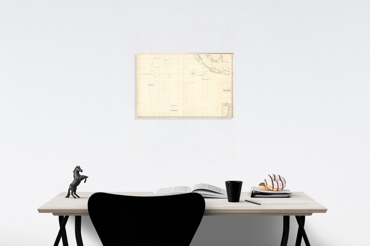 Historic Map : Chart of the Indian Ocean (Southeast), 1812, Vintage Wall Decor