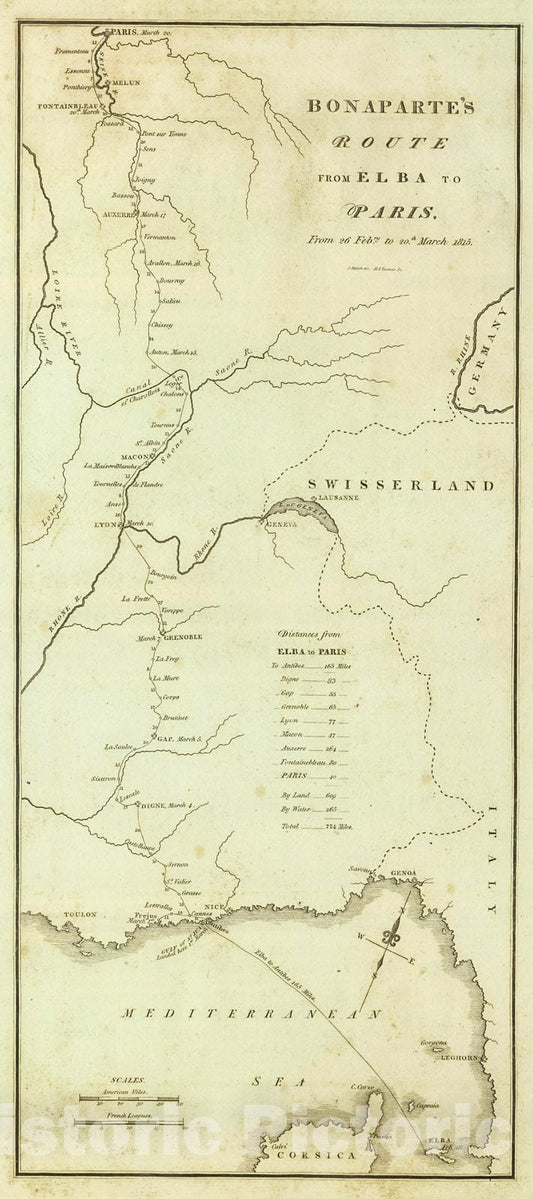 Historic Map : View of Dartmoor Prison, Princetown, England., 1824, Vintage Wall Decor