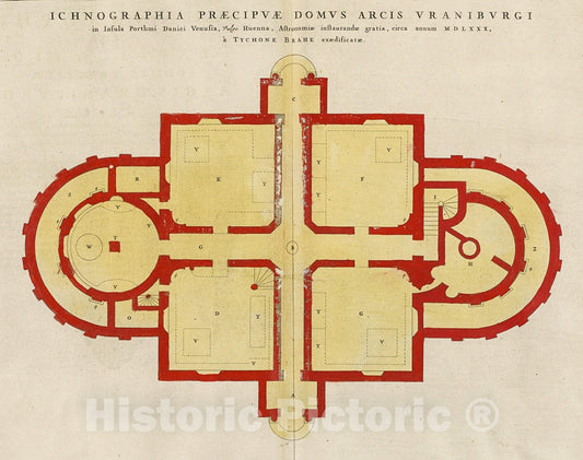 Historic Map : Ichnographia Pr?cipv? Domvs Arcis Vranibvrgi, 1665, Vintage Wall Decor