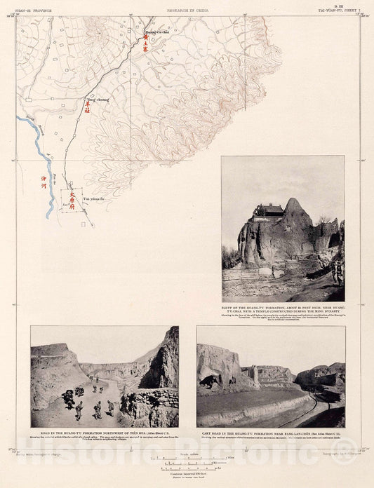 Historic Map : B-III. Tai-Yuan-Fu Sheet I., 1906, Vintage Wall Decor