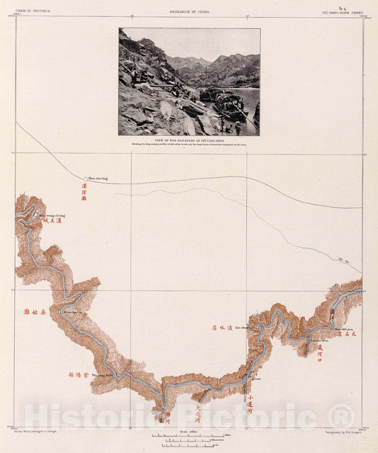 Historic Map : b-4. Tzi-Yang-Hien Sheet., 1906, Vintage Wall Decor