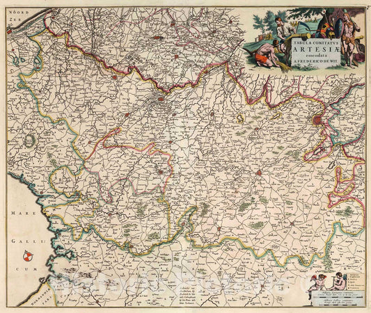 Historic Map : Tabula Comitatus Artesiae., 1682, Vintage Wall Decor