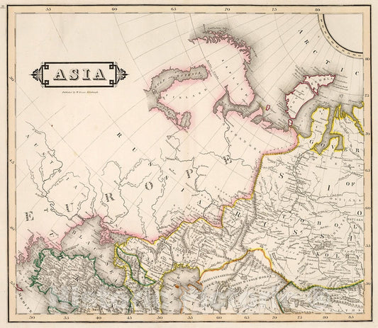 Historic Map : Asia. XLII, 1841, Vintage Wall Decor