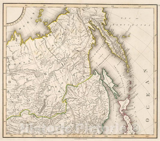 Historic Map : Asia. XLIII, 1841, Vintage Wall Decor
