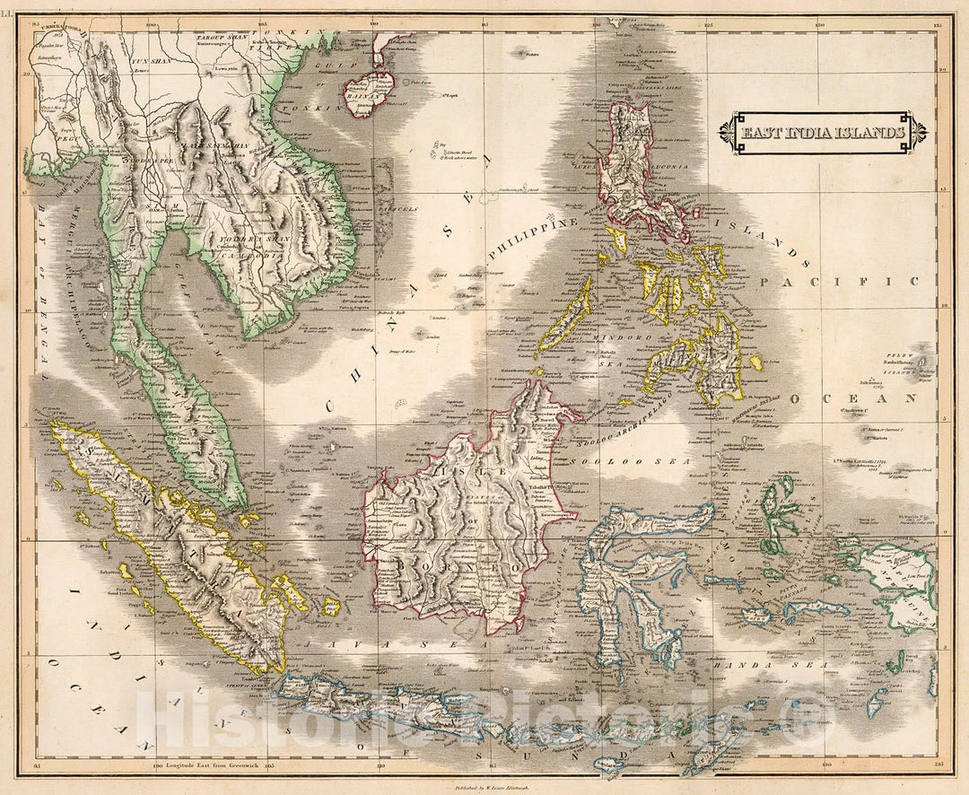 Historic Map : East India Islands, 1841, Vintage Wall Decor