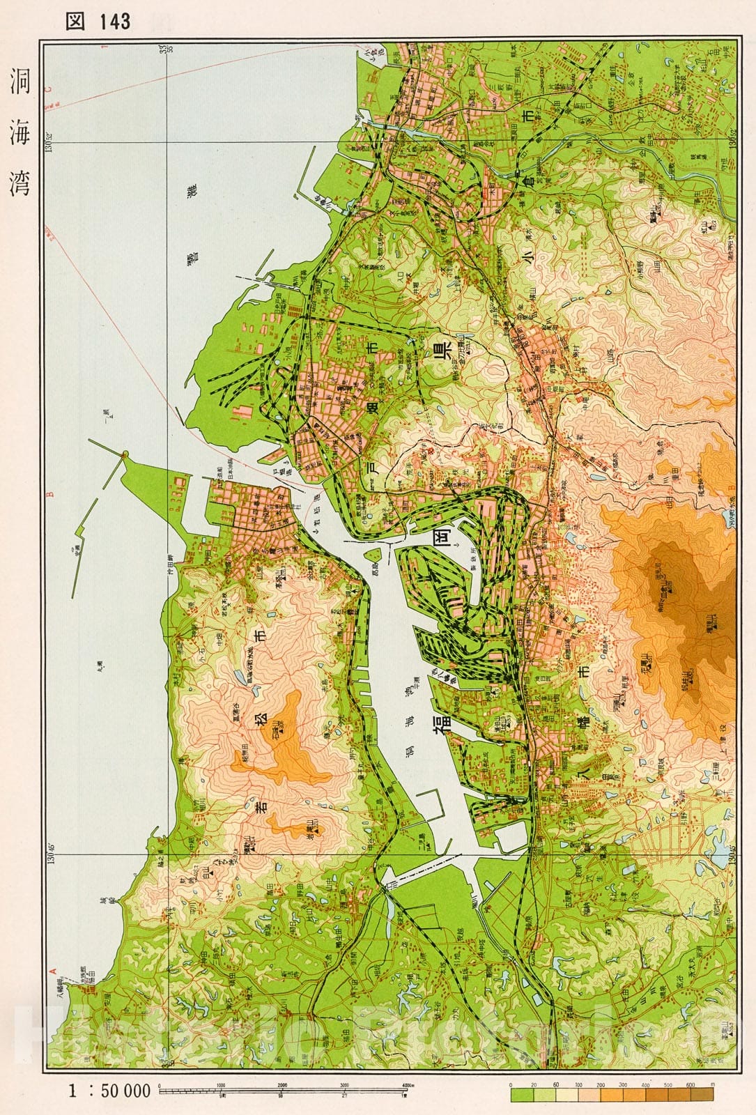 Historic Map : Dokai Bay, Japan, 1956, Vintage Wall Decor