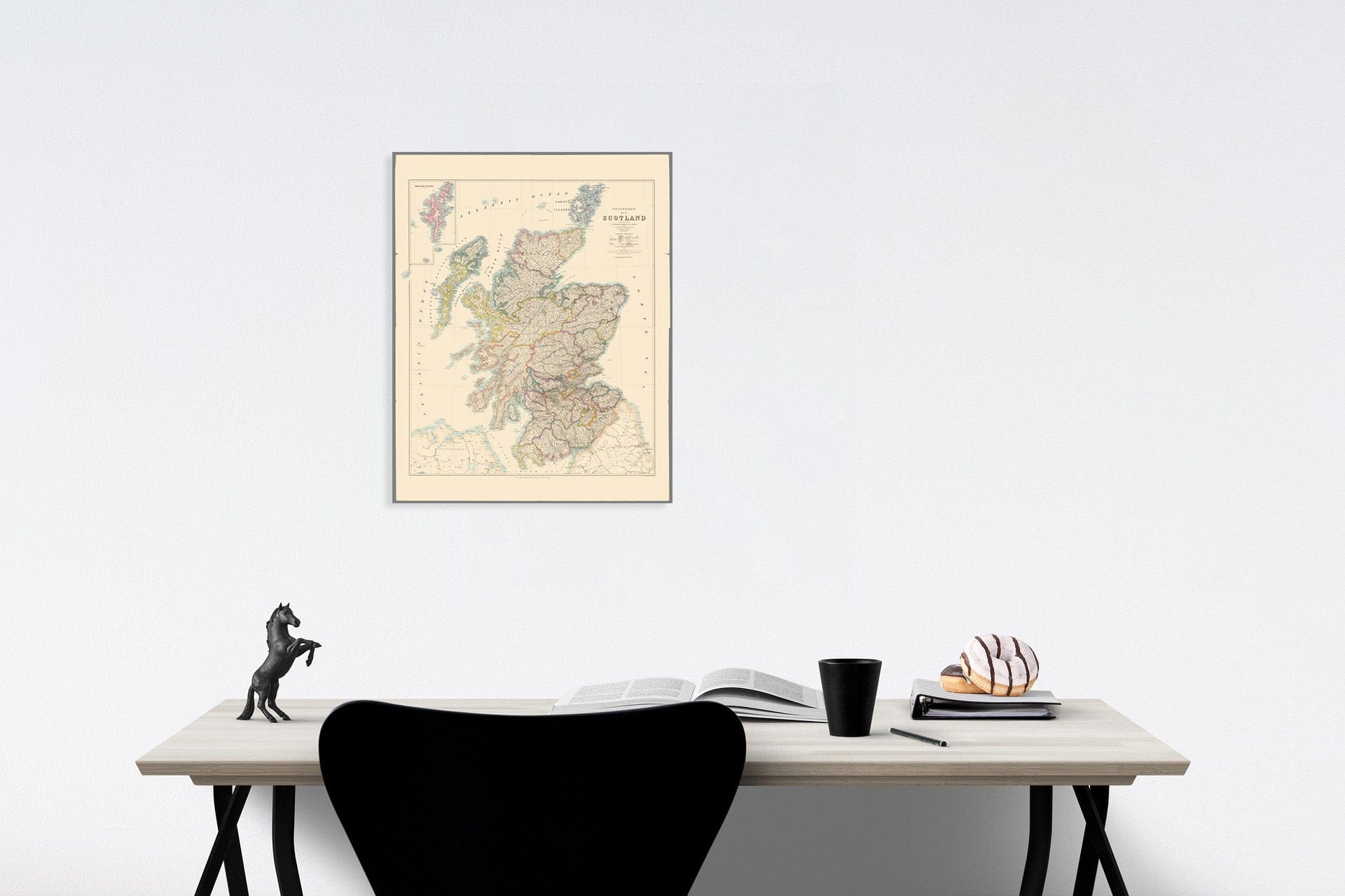 Historic Map : Stanford's map of Scotland: Sheets 13-16, 1884, Vintage Wall Decor