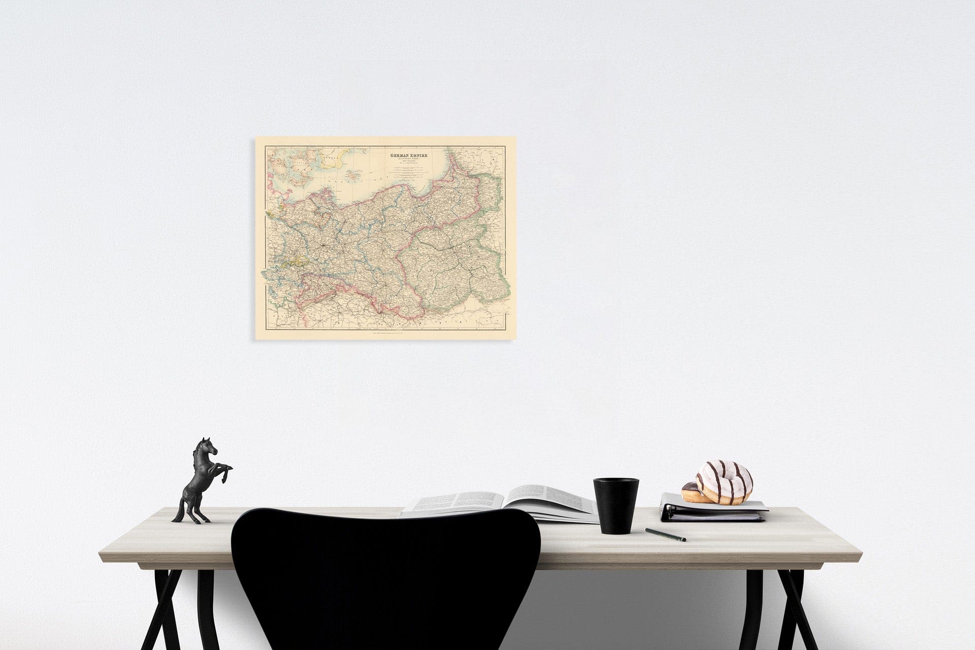 Historic Map : German Empire (Eastern part) and Poland, 1884, Vintage Wall Decor