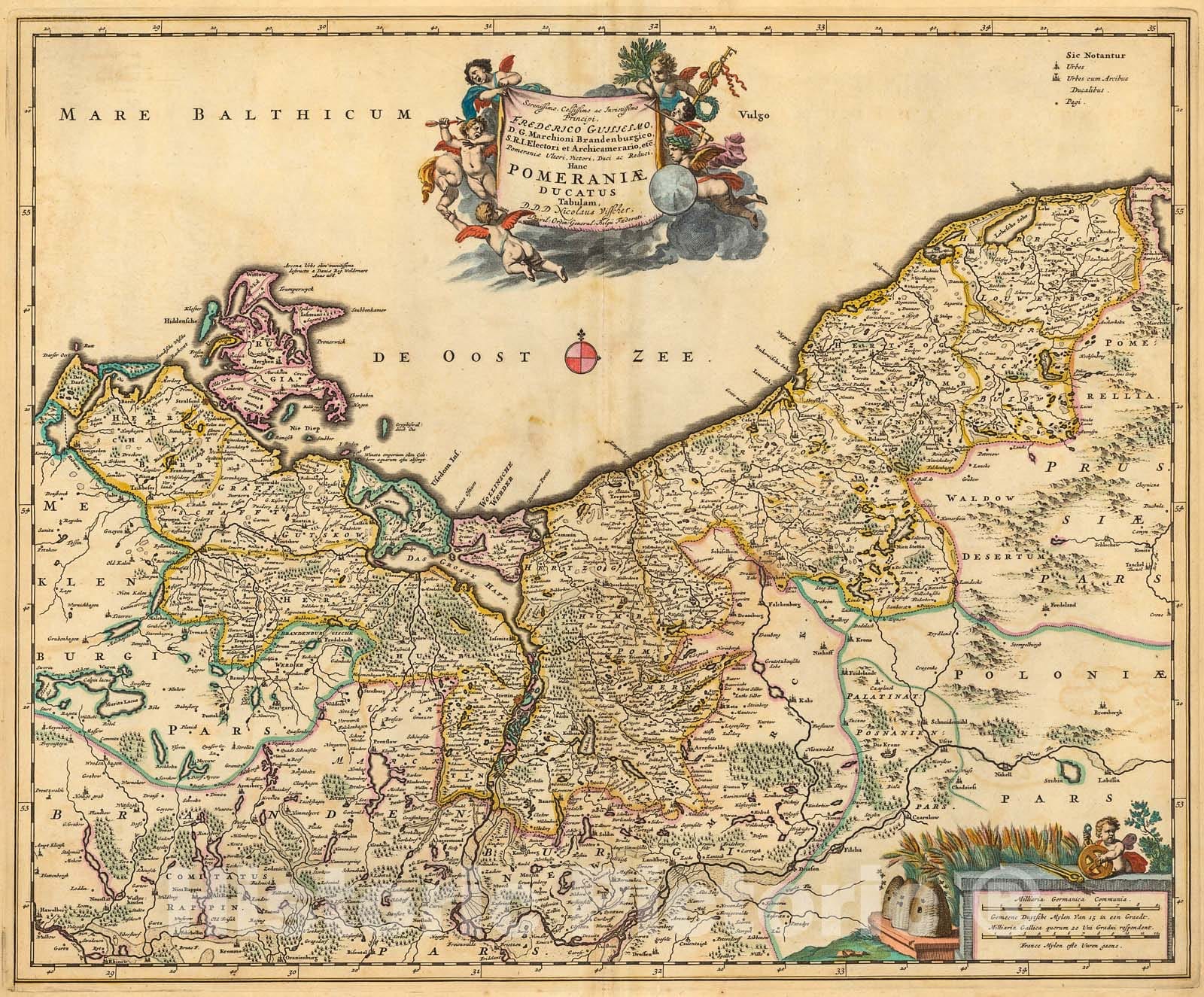 Historic Map : Pomeraniae ducatus tabulam, 1690, Vintage Wall Decor