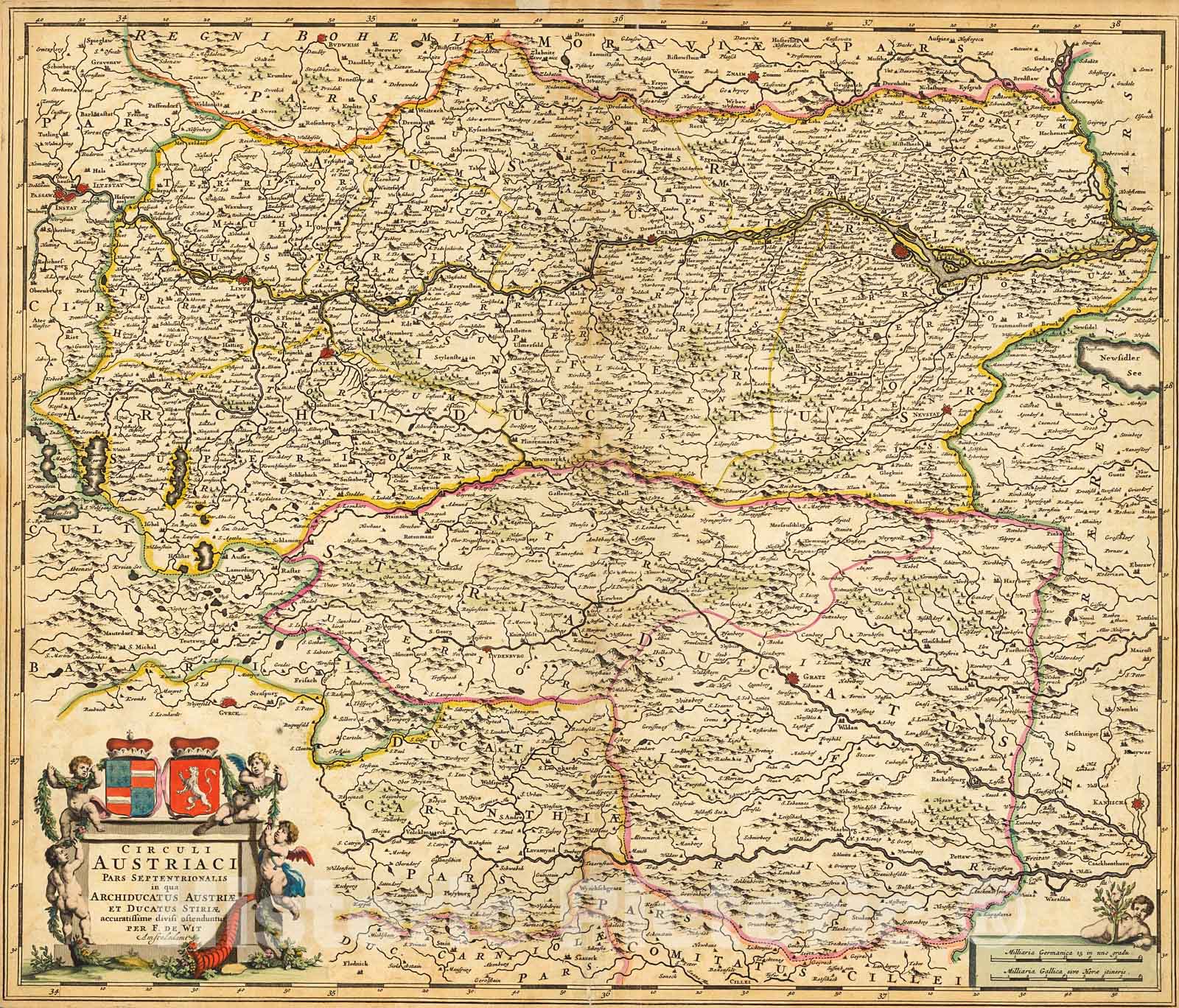 Historic Map : Circuli Austriaci pars septentrionalis, 1690, Vintage Wall Decor