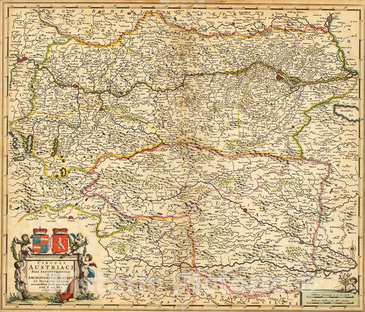 Historic Map : Circuli Austriaci pars septentrionalis, 1690, Vintage Wall Decor