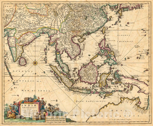 Historic Map - Indiae Orientalis nec non Insularum Adiacentium Nova Descriptio, 1670, Nicolaes Visscher I v4