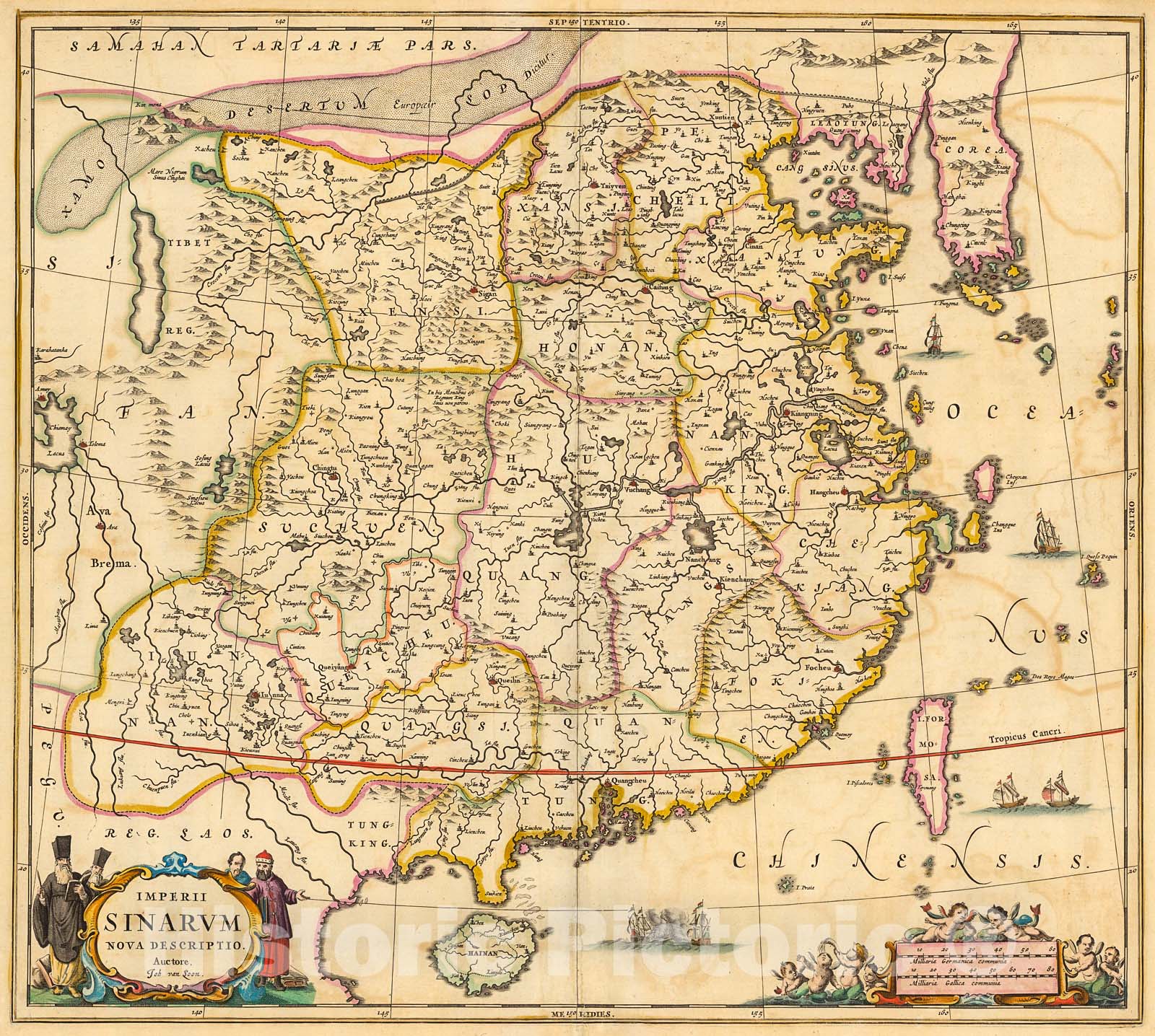 Historic Map : Imperii Sinarum Nova Descriptio, 1690, Vintage Wall Decor