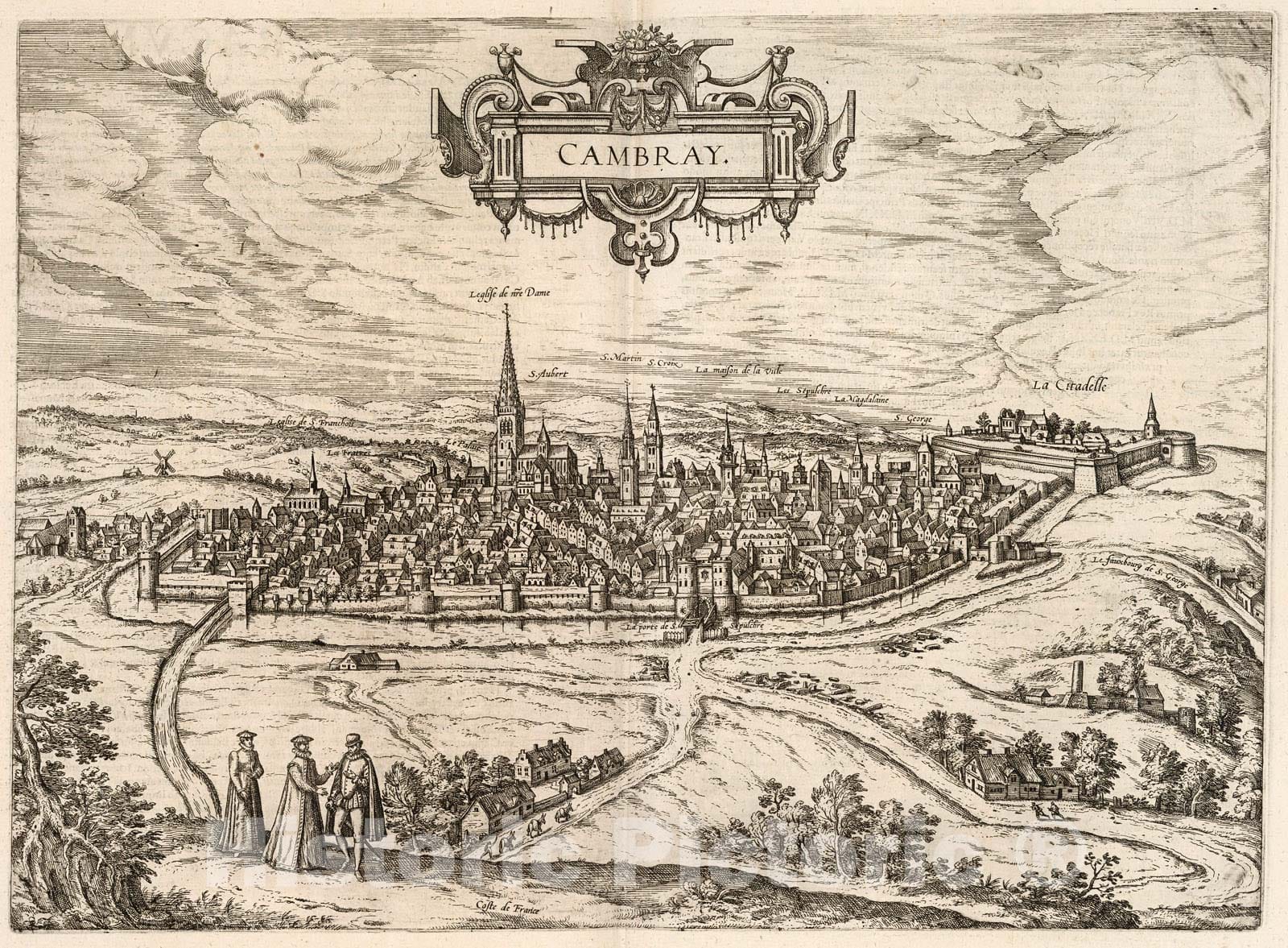 Historic Map : Vol IV (5) Cambray (Cambrai)., 1640, Vintage Wall Decor