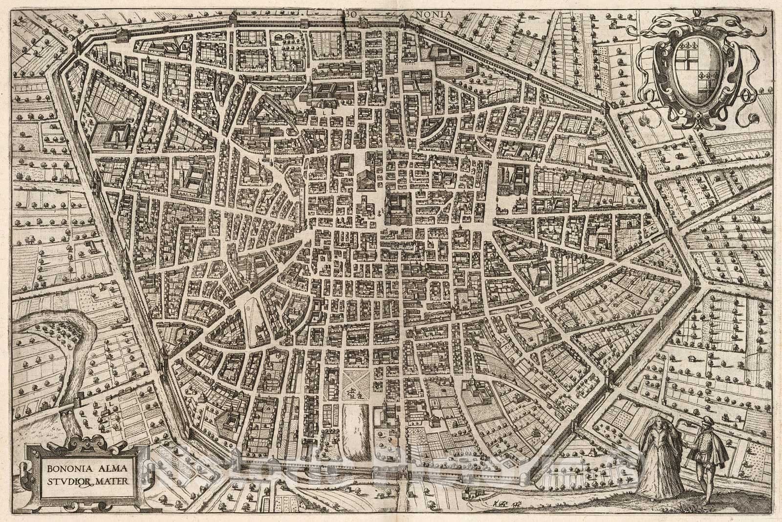 Historic Map : Vol IV (49) Bononia (Bologna)., 1640, Vintage Wall Decor