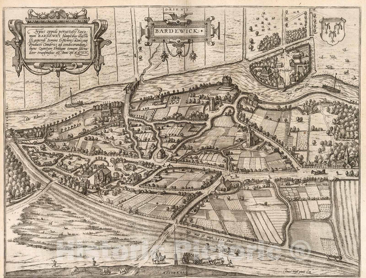 Historic Map : Vol V (44) Bardewick (Bardowick)., 1640, Vintage Wall Decor