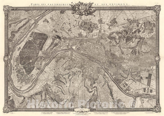 Historic Map : Pl. XXVI. Paris en 1731., 1900, Vintage Wall Decor
