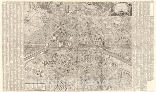 Historic Map : Pl. XXIX. Paris en 1763., 1900, Vintage Wall Decor