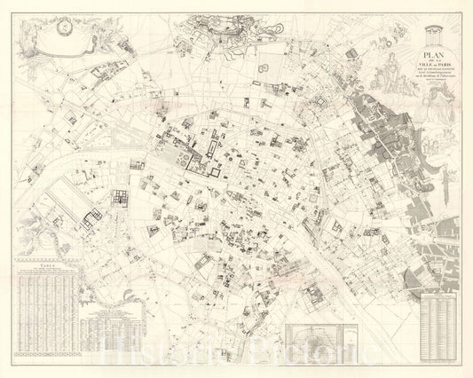 Historic Map : Pl. XXXI. Paris de 1789 a 1798., 1900, Vintage Wall Decor