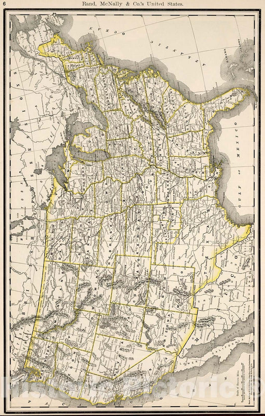 Historic Map : United States., 1894, Vintage Wall Decor
