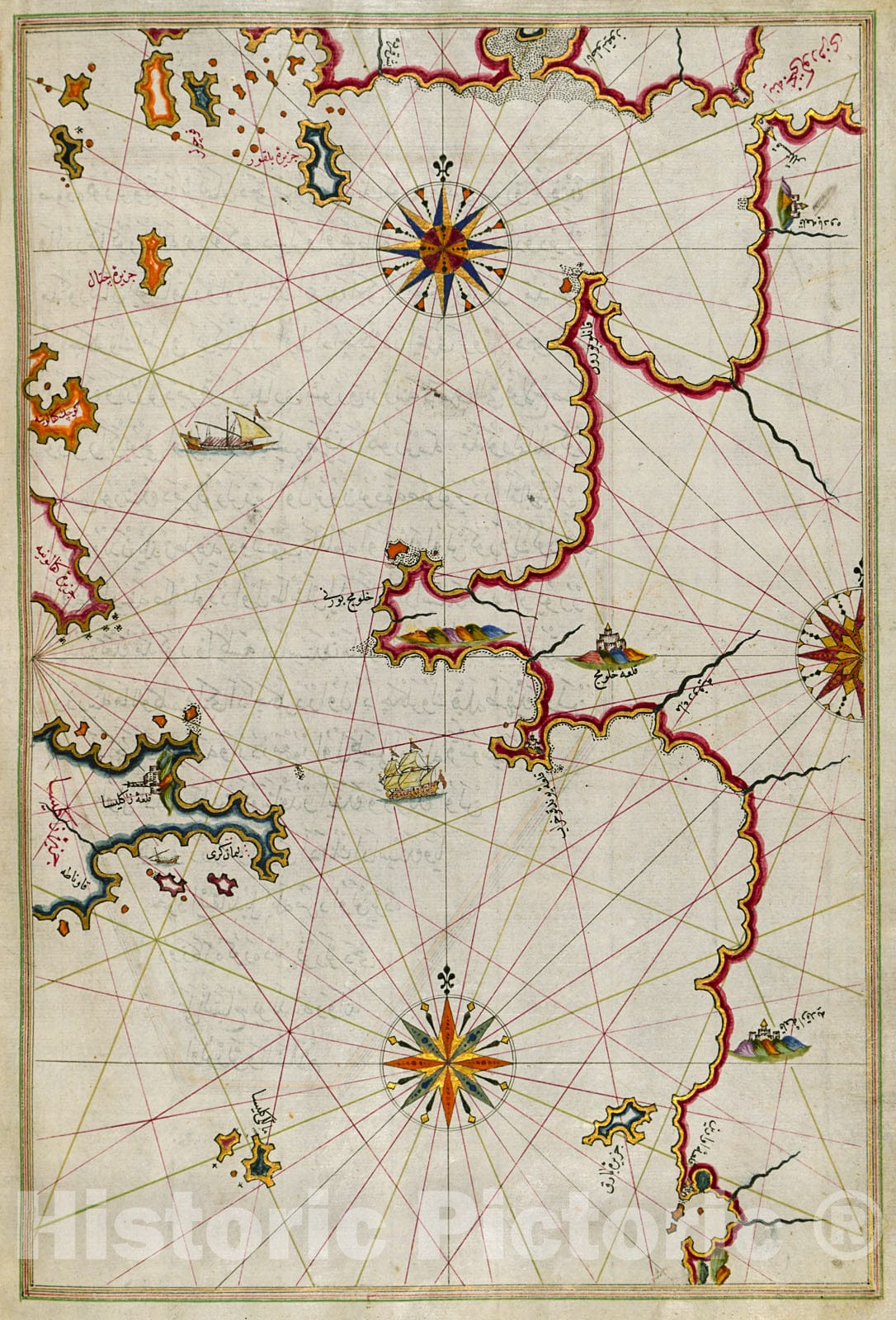 Historic Map : fol. 136b Western part of the Peloponnese peninsula opposite the island of Zakynthos (Zante, Z?k?se), 1700, Vintage Wall Decor