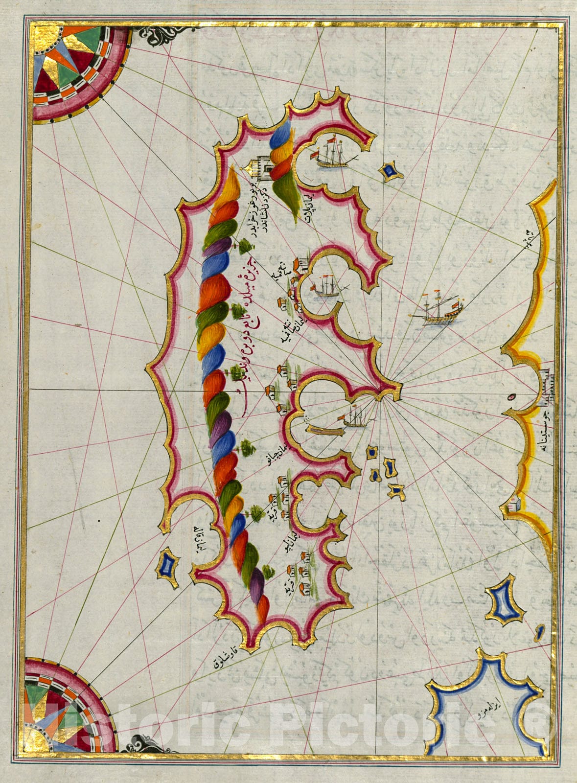 Historic Map : fol. 153a Island of Mljet off Dubrovnik, 1700, Vintage Wall Decor