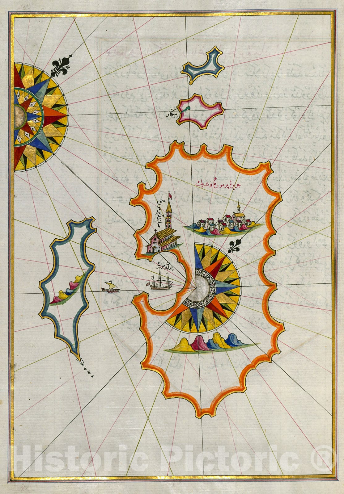 Historic Map : fol. 164a Island of Premuda west of the island of Pag, 1700, Vintage Wall Decor