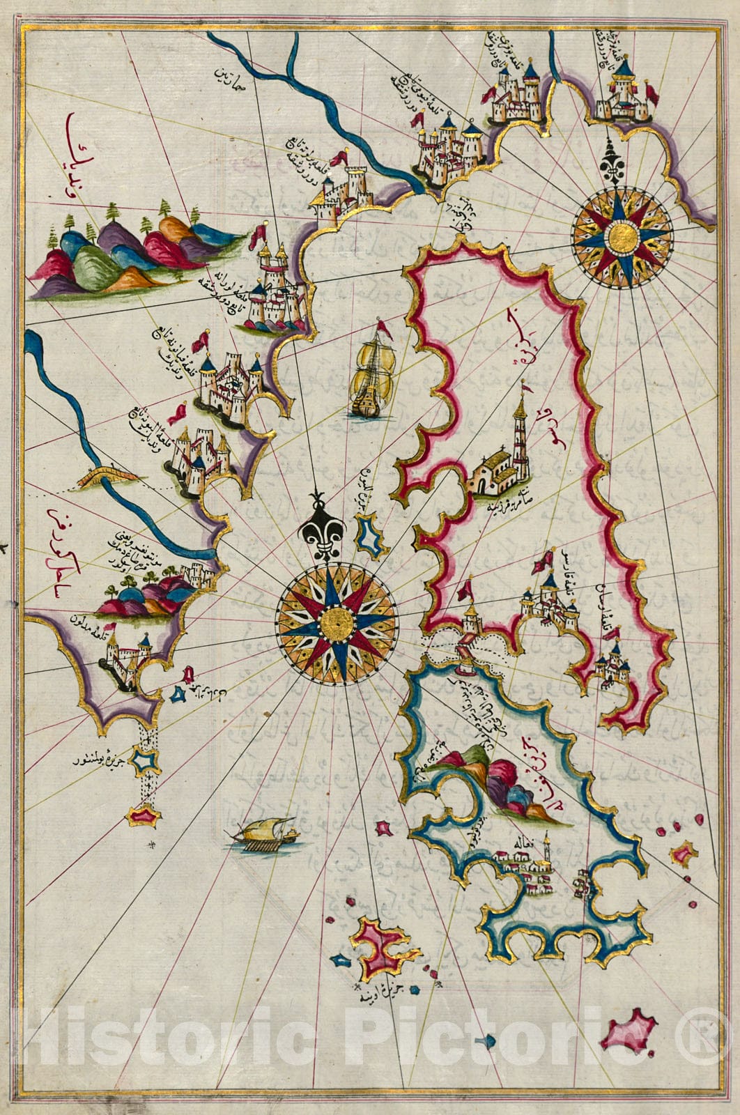 Historic Map : fol. 168a Islands of Cres, Lo?inj, and Unije, 1700, Vintage Wall Decor