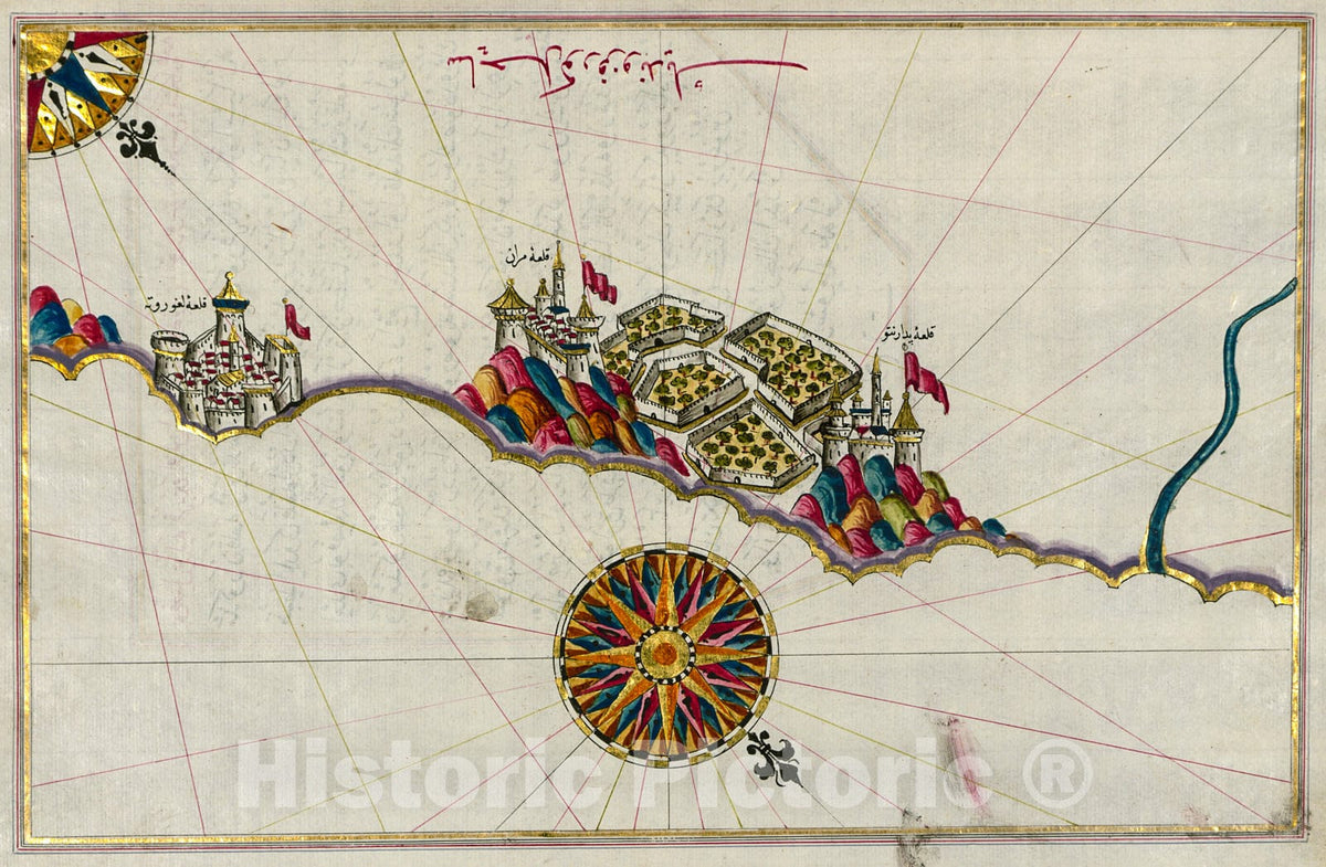 Historic Map : fol. 194a Italian coastline south of Ancona including Tronto (?), 1700, Vintage Wall Decor