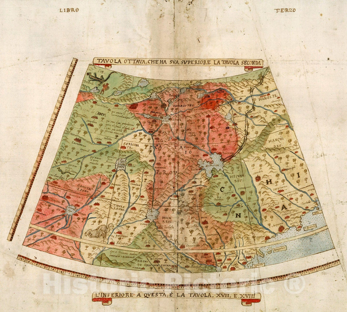 Historic Map : Tavola Ottava, Che Ha Sua Superiore La Tavola Seconda. Libro Terzo., 1587, Vintage Wall Decor