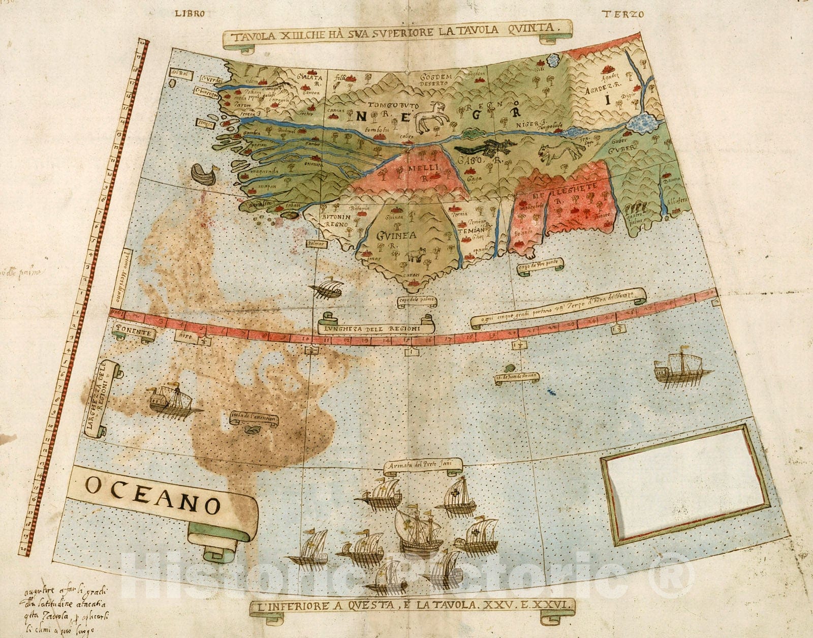 Historic Map : Tavola XIII Che Ha Sua Superiore La Tavola Quinta. Libro Terzo., 1587, Vintage Wall Decor