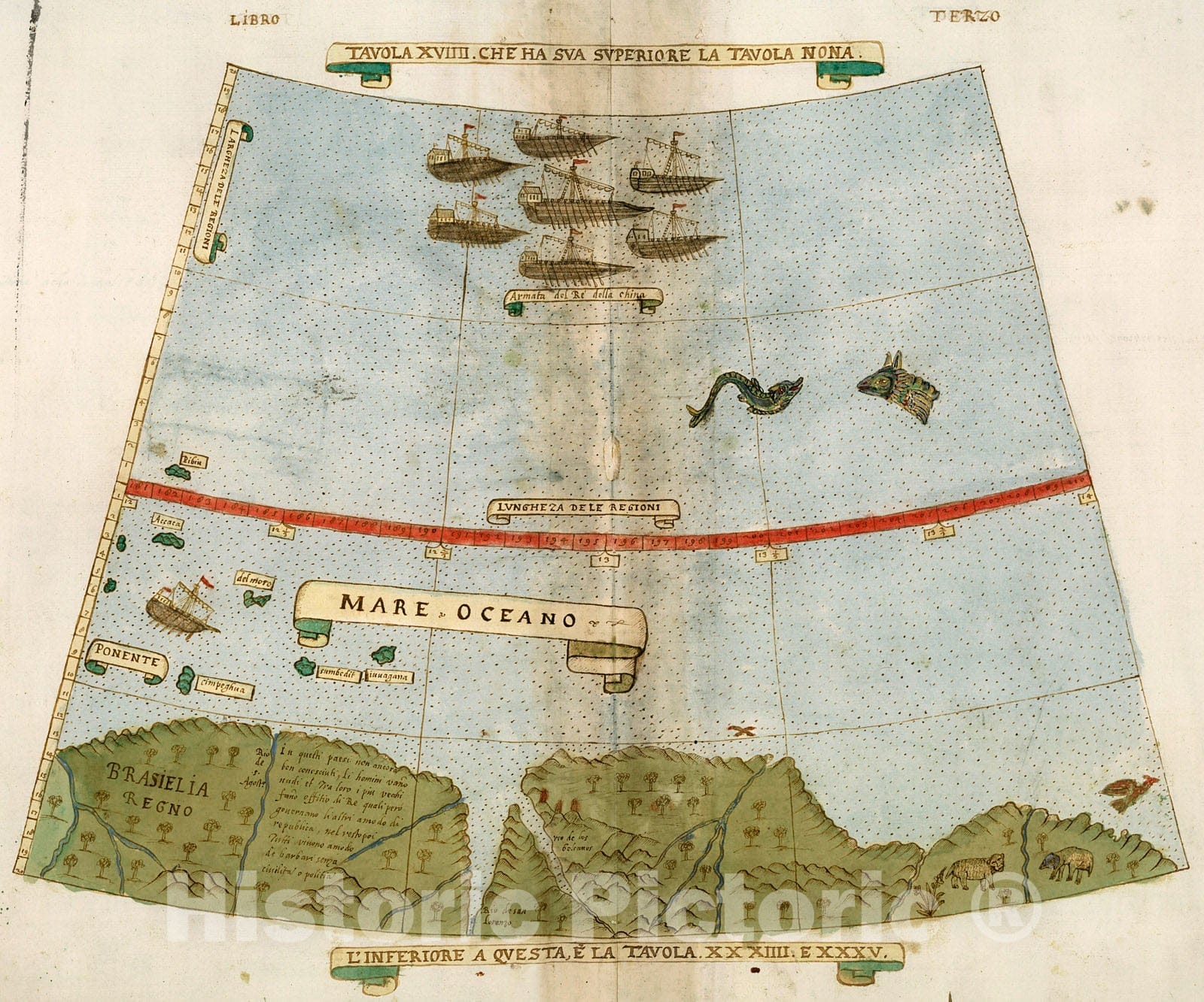 Historic Map : Tavola XVIIII. Che Ha Sua Superiore La Tavola Nonaa. Libro Terzo., 1587, Vintage Wall Decor