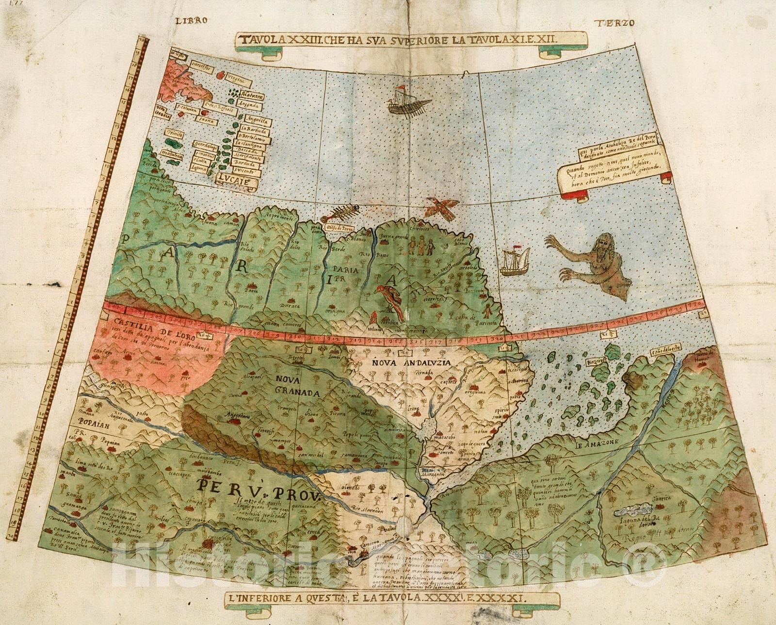Historic Map : Tavola XXIII. Che Ha Sua Superiore La Tavola. XI.E.XII. Libro Terzo., 1587, Vintage Wall Decor