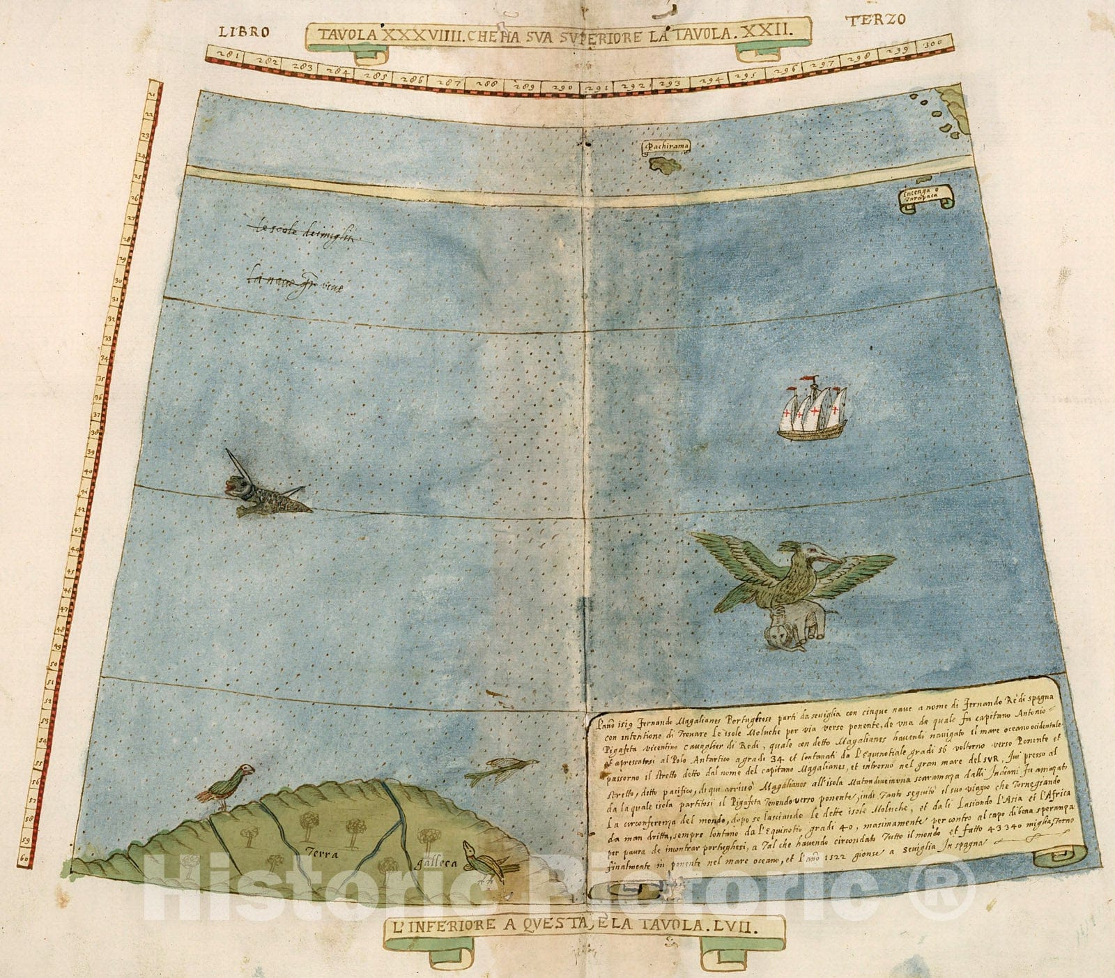 Historic Map : Tavola XXXVIIII. Che Ha Sua Superiore La Tavola. XXII. Libro Terzo., 1587, Vintage Wall Decor