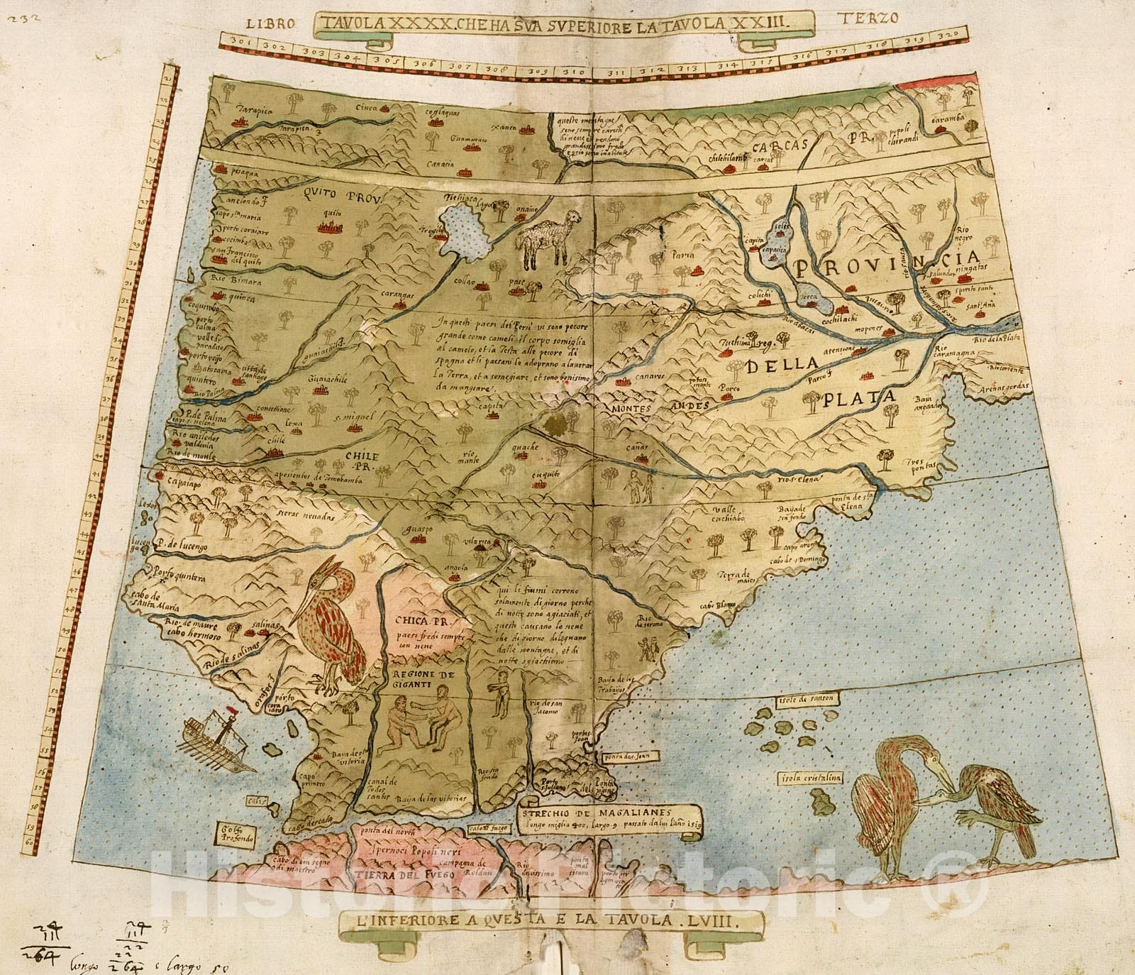 Historic Map : Tavola XXXX. Che Ha Sua Superiore La Tavola. XXIII. Libro Terzo., 1587, Vintage Wall Decor