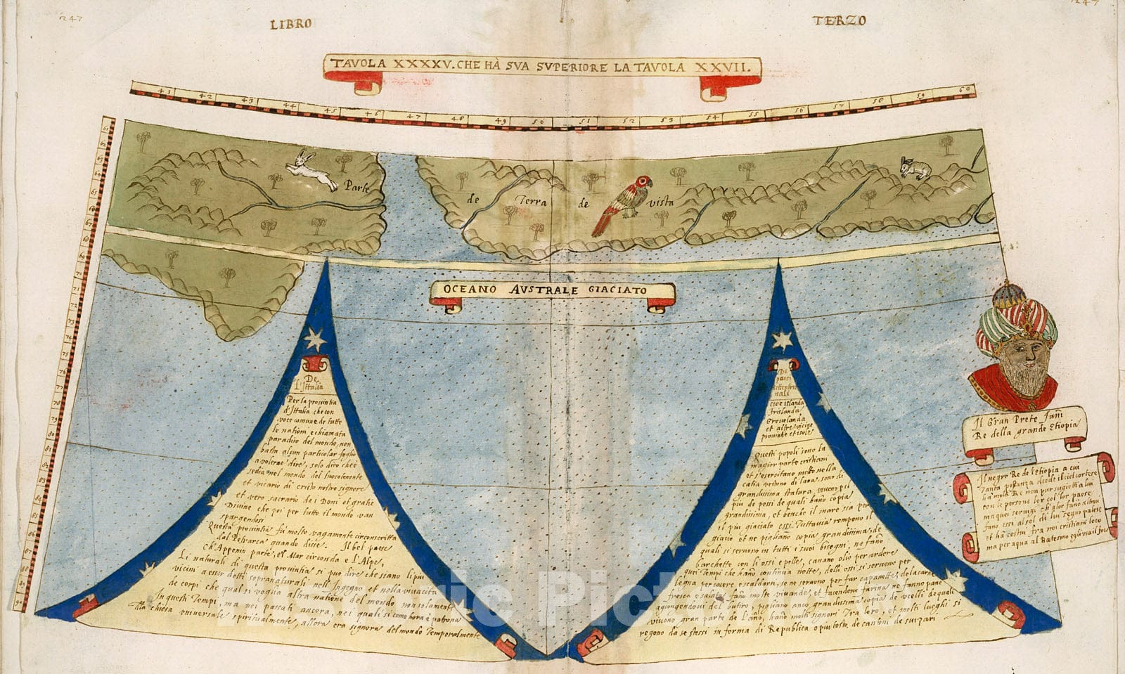 Historic Map : Tavola XXXXV. Che Ha Sua Superiore La Tavola. XXVII. Libro Terzo., 1587, Vintage Wall Decor