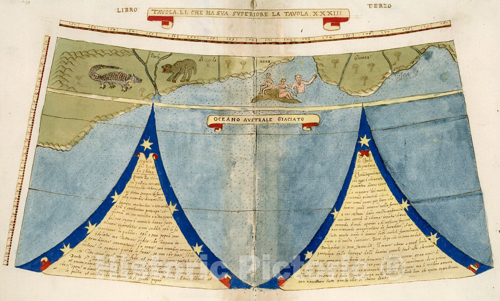 Historic Map : Tavola LI . Che Ha Sua Superiore La Tavola. XXXIII. Libro Terzo., 1587, Vintage Wall Decor