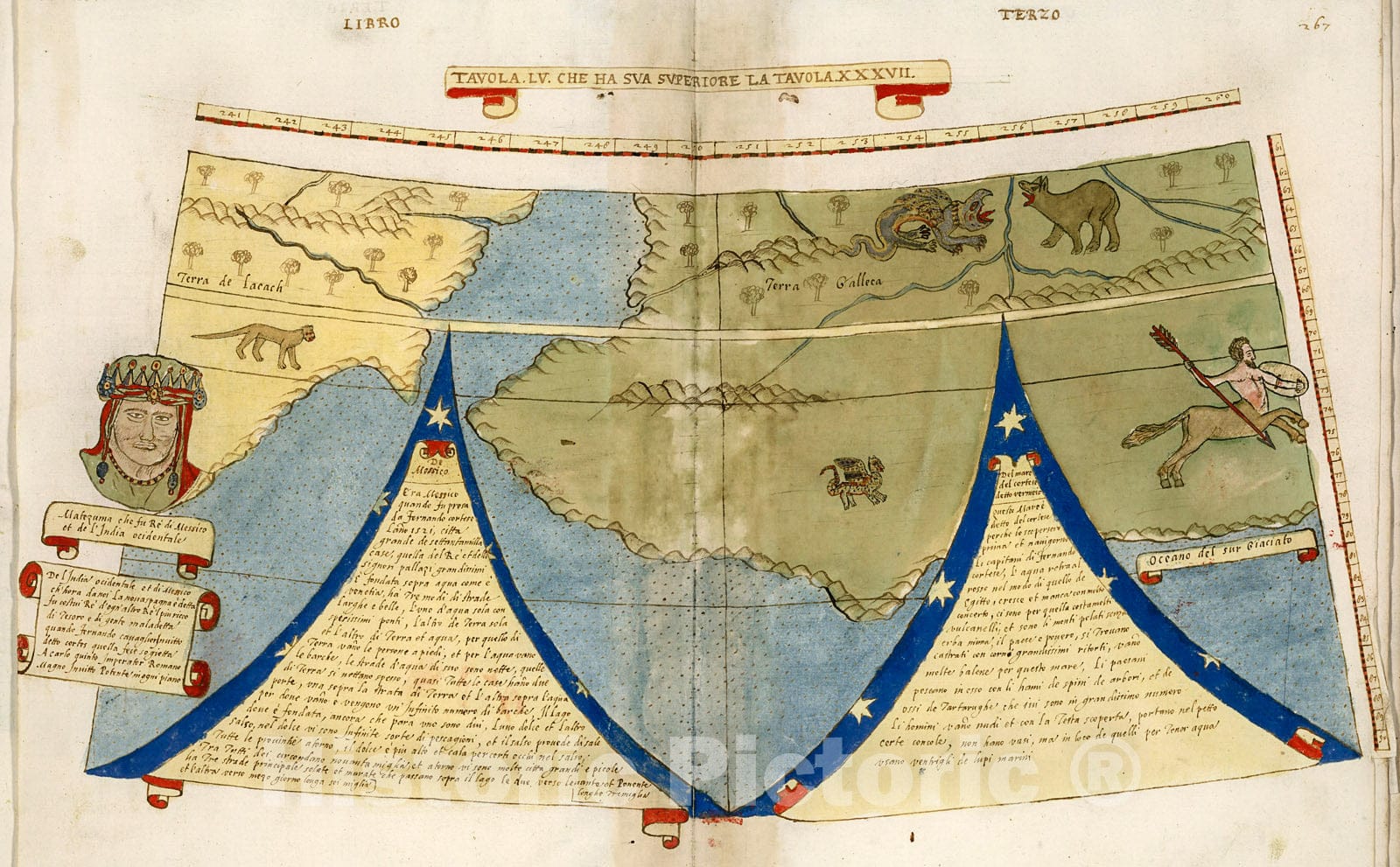 Historic Map : Tavola LV . Che Ha Sua Superiore La Tavola. XXXVII. Libro Terzo., 1587, Vintage Wall Decor