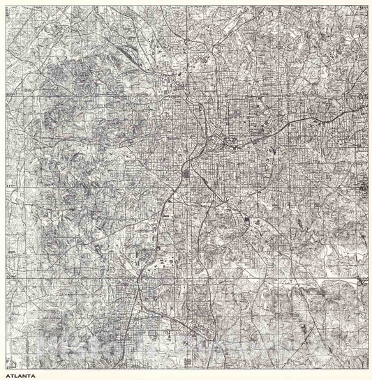 Historic Map : Atlanta., 1966, Vintage Wall Decor