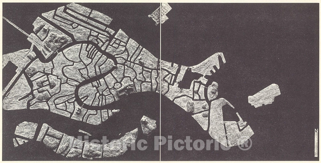 Historic Map : XLVIII. Venice. 101,102., 1963, Vintage Wall Decor