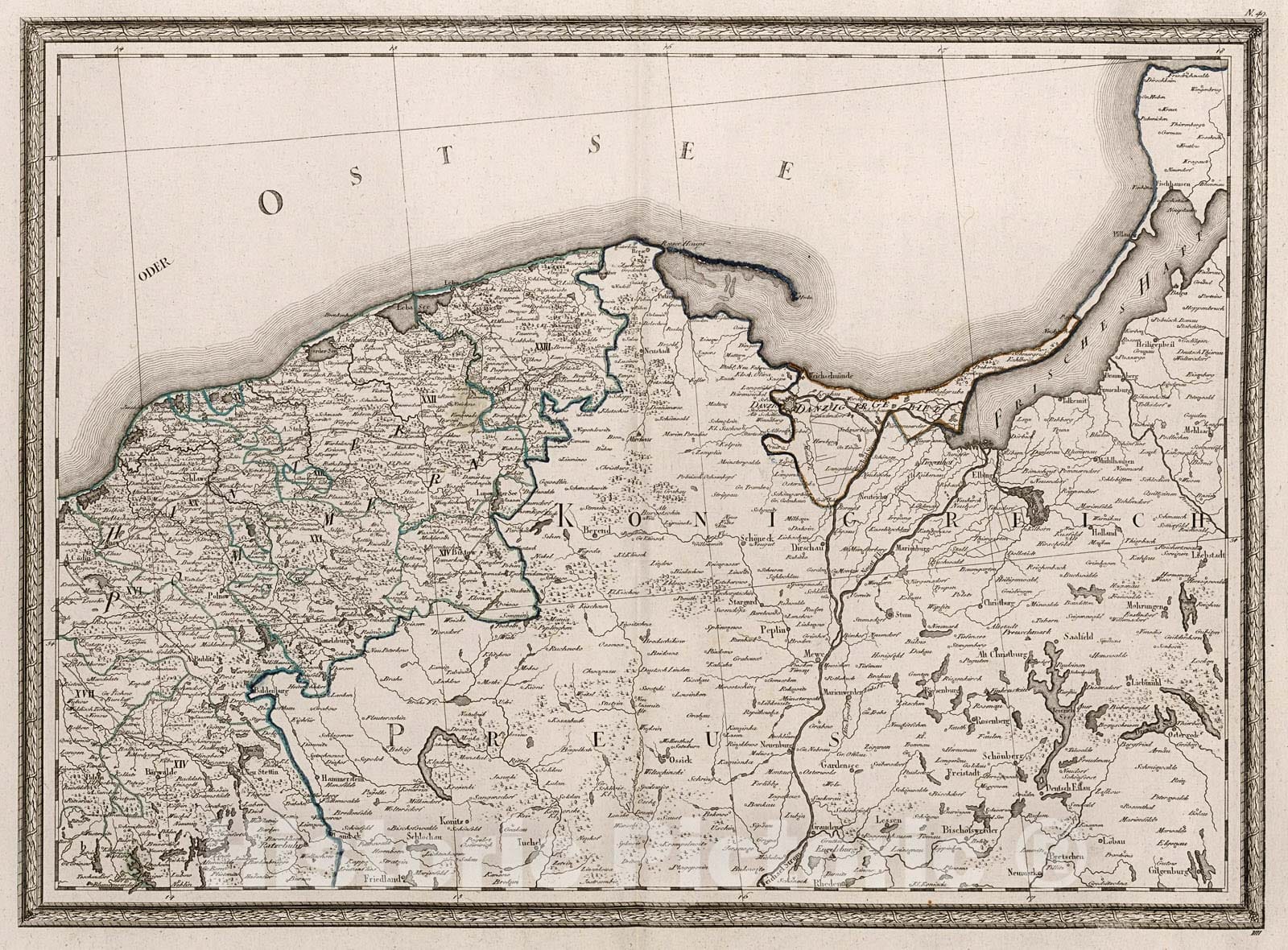 Historic Map : IIII. Neueste Generalkarte von Deutschland in XXIV Blattern., 1800, Vintage Wall Decor