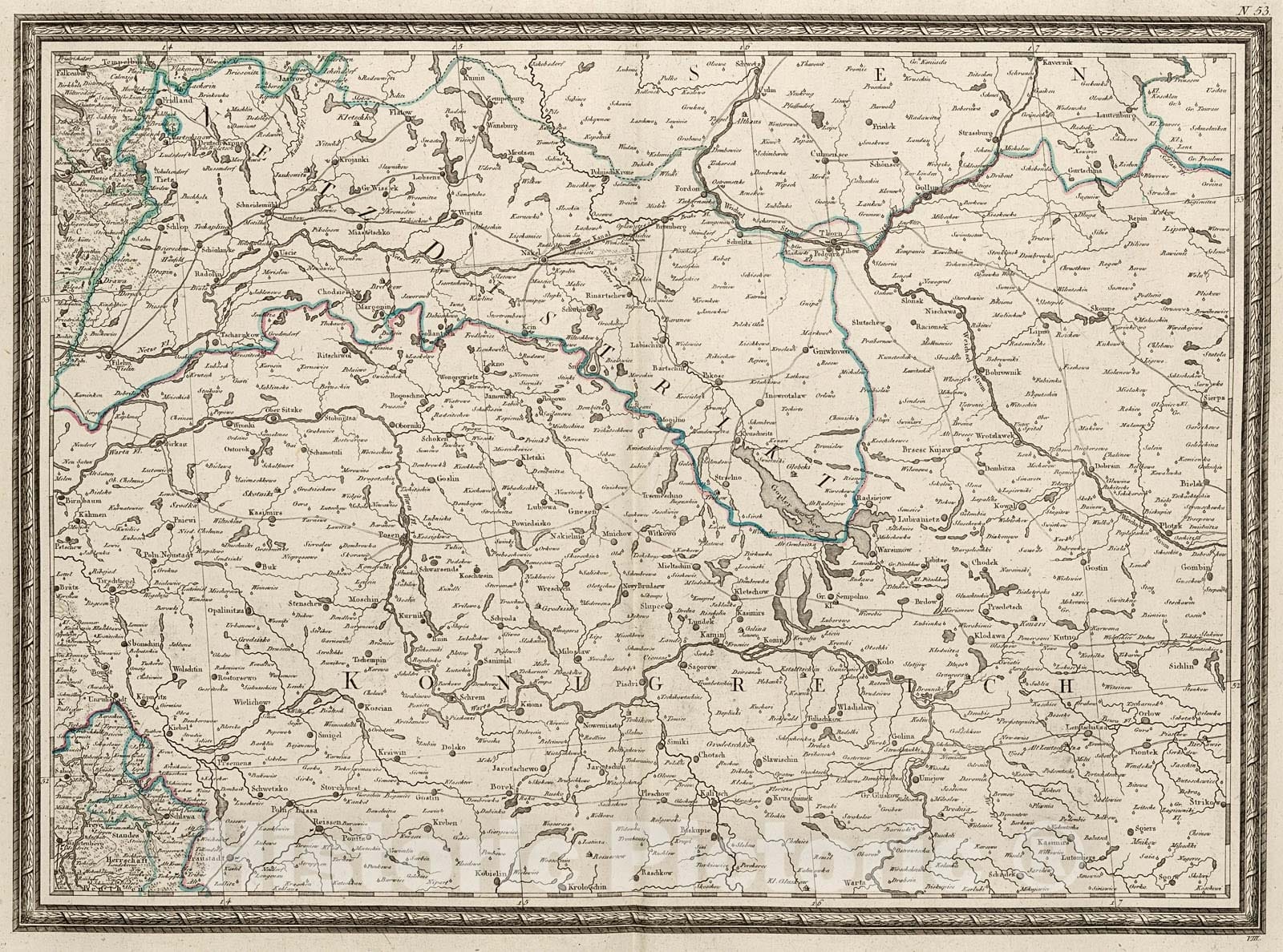 Historic Map : VIII. Neueste Generalkarte von Deutschland in XXIV Blattern., 1800, Vintage Wall Decor