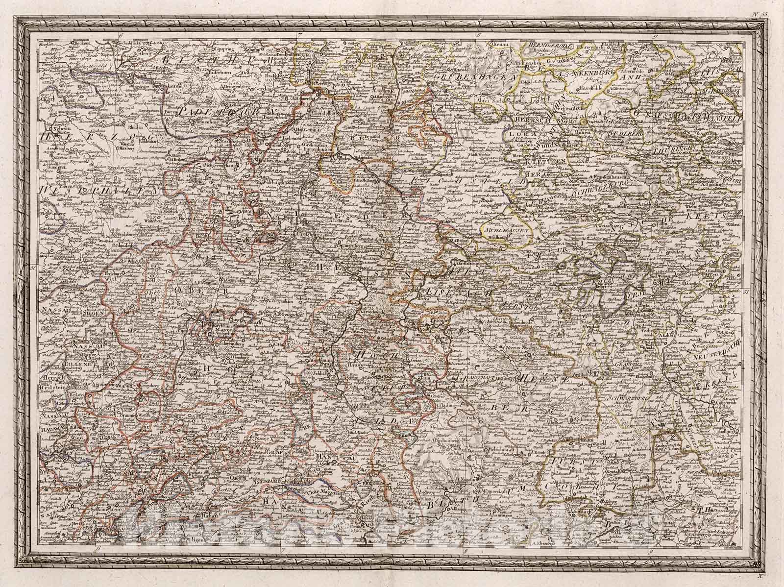 Historic Map : X. Neueste Generalkarte von Deutschland in XXIV Blattern., 1800, Vintage Wall Decor