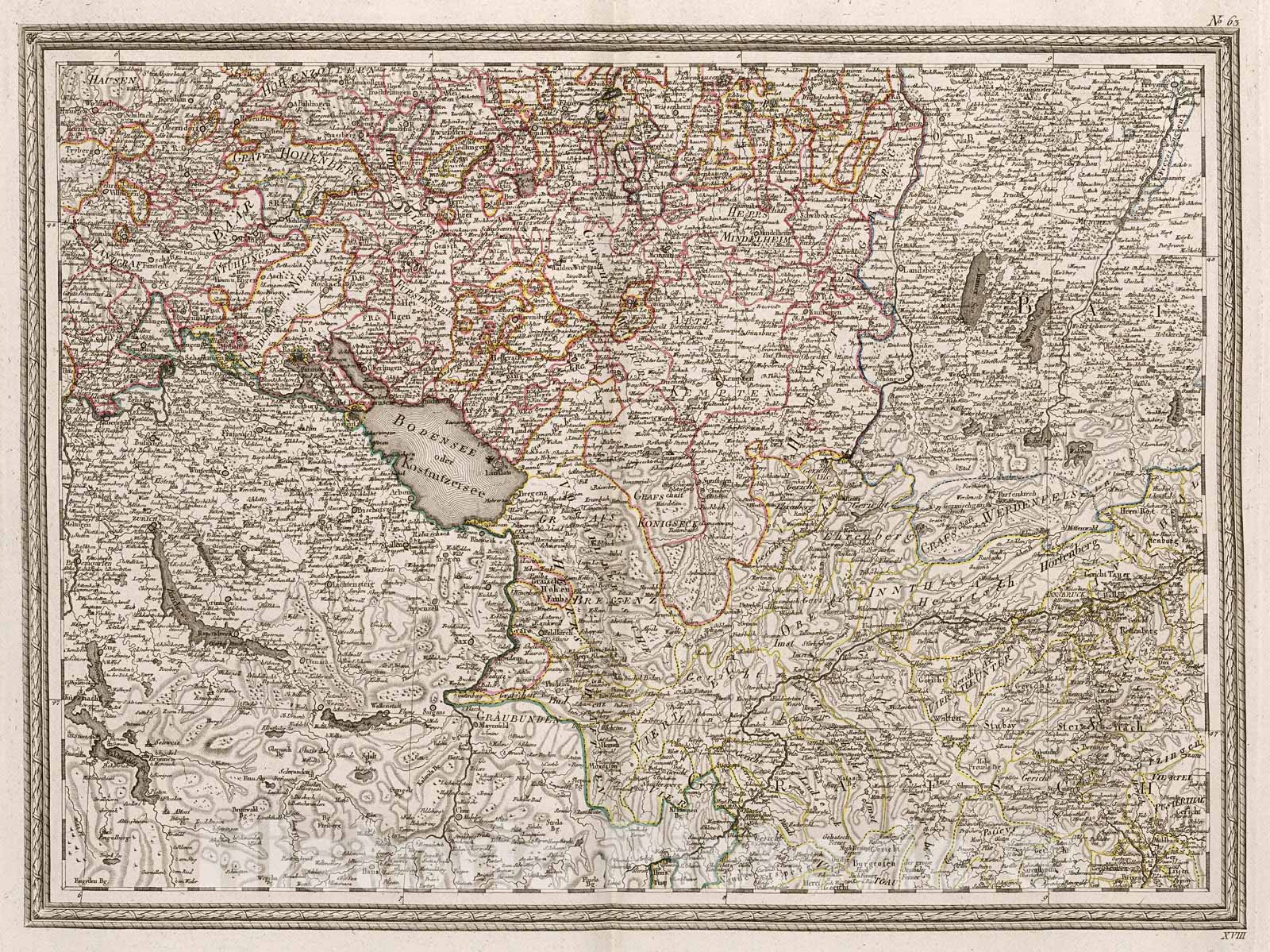 Historic Map : XVIII. Neueste Generalkarte von Deutschland in XXIV Blattern., 1800, Vintage Wall Decor